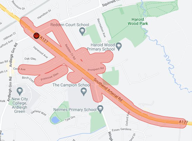 A12 in Havering closed after car crash | Romford Recorder - Vimarsana News