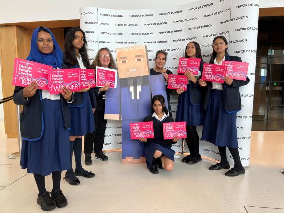 Romford Recorder: Rose pictured with some of the Visualize members at the Mayor of London's 'Design Future London' event Romford Recorder: Rose pictured with some of the Visualize members at the Mayor of London's 'Design Future London' event