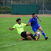 Action from the Essex Senior League match between Tower Hamlets and Redbridge at Mile End Stadium (pic Tim Edwards)