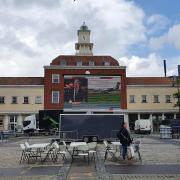 A screen at one end of Market Place in Romford on September 9 showed the BBC\'s broadcast, the day after the Queen\'s death