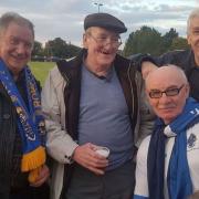 Tommy Barnett (middle) is regarded as one of Romford FC's greatest players, scoring a total of 201 goals in 479 appearances