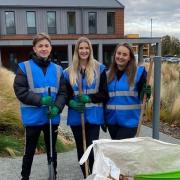 Beresfords Marketing Team (from left to right) Oliver Potter, Lizzy Drewett and Megan Fleming at Havens Hospice.