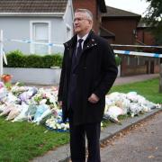 Andrew Rosindell visiting the scene where Sir David Amess was stabbed