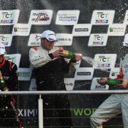 Matt Luff (left) finished on the podium at Brands Hatch
