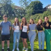 L-R: Coopers pupils Josh Griffiths, Matthew Bright, Tabitha Seymour, Grace Griffiths, Adelaide Thatcher-Gray, Amber Tait and Olivia Hannant.