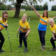Nicky Dixon (l), Bianca Holman, Jan Taylor and Liz Irving (r) are training for the Yorkshire Three Peaks Challenge