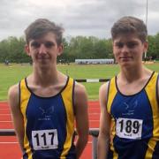 Dan Peters (right) with team mate Matthew Blacklock who also improved his 800m PB at Bromley