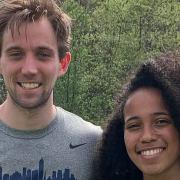 Tom Pitkin and Zoe Hughes at Raleigh Relays