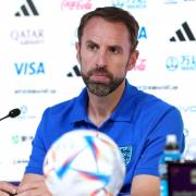 England manager Gareth Southgate at a press conference ahead of their World Cup match with Wales