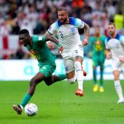 Kyle Walker in action for England during their 3-0 win over Senegal at the World Cup