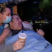 A hospice patient enjoying the festive trip to see London's Christmas lights