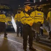 After a hotel in Merseyside was alleged to be housing asylum seekers, police had to be called in as protestors assaulted and racially abused people.