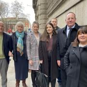Josephine Smith's family - including son Alan (second from right) and granddaughter Kelly (third from left) were at the Old Bailey as Kai Cooper was found guilty