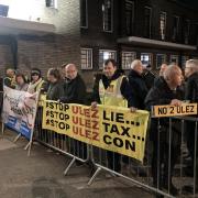 Protesters outside Havering Town Hall