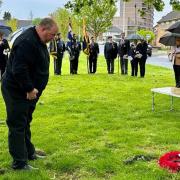 Ex-Servicemen remember the Anzacs in a service held in Rainham