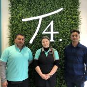Imran and Javed Khan with a colleague at T4 in Romford