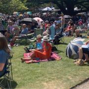 Packed crowds enjoyed the concert in the sunshine