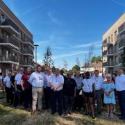 Havering councillors and officers welcome residents to their  New Green homes in Rainham