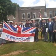The Armed Forces Day flag was raised outside Havering Town Hall