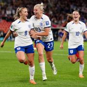 Georgia Stanway celebrates scoring for England against Haiti