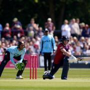 Jordan Cox batting for Kent against Surrey in the Vitality Blast T20