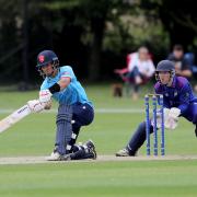 Robin Das hits out for Essex against Bedfordshire