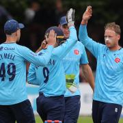 Essex captain Tom Westley celebrates a wicket against Notts Outlaws