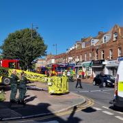 Eight fire engines and 60 firefighters were deployed to the scene of the fire in Upminster