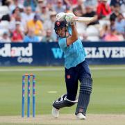 Beau Webster hits out for Essex against Surrey. Image: Gavin Ellis/TGS Photo