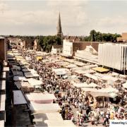 Bustling - Market Place in Romford, 1987