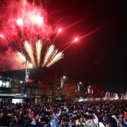 Thousands watch fireworks in Romford