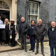 The families of Jason Moore and Robert Darby today handed in a 'Free Jason Moore' petition at 10 Downing Street. They were accompanied by Bishop of Stepney Joanne Grenfell
