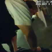 The footage showed the officer using force to arrest a man even as he tries to suggest he is not the suspect