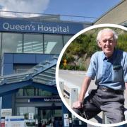 As Roy Clarke (inset) lay dying at Queen's Hospital, somebody started using his bank card for internet shopping. A nurse was sacked over the alleged theft - but the CPS has refused to prosecute her