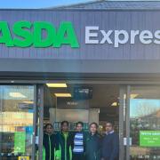 Staff at Hornchurch's new Asda Express welcoming customers