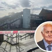 Bernard Fowler (inset) was killed outside Harold Wood station