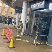 Wagamama in Romford was seen cordoned off by firefighters