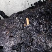 Cigarette that caused a fire in a split level maisonette in Hornchurch