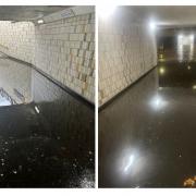 Images of flooded subways in London Road and North Street, Romford have been shared on social media