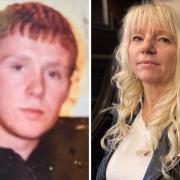 Mark Osborne (left) is in prison for the murder of Mark Tredinnick, but his friend Julie Major (right) is fighting to overturn his conviction, saying she has obtained bombshell fresh evidence