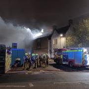 The scene of the St Andrews Road church hall fire