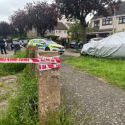 Police tape in Cornwall Close