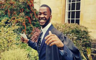 Joshua Obichere of Collier Row managed to raise enough money to help fund the last of his studies at the University of Cambridge