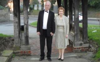 Len and Stella Taphouse were married for 55 years and are pictured celebrating their 50th anniversary.