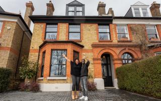 Kevin Johnson and his wife Dee celebrate winning the Omaze £3 million house in north London
