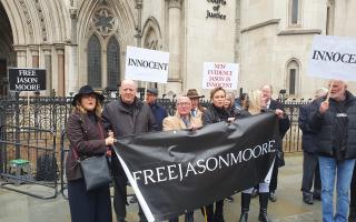 Members of both Jason Moore and Robert Darby's families were at the protest outside the Royal Courts of Justice