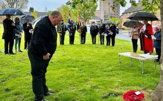 Ex-Servicemen remember the Anzacs in a service held in Rainham