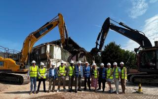 Councillors visited the development site with council officers