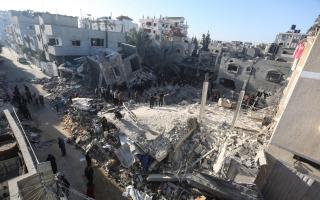 The Israeli military has widened its ground offensive and bombarded targets across the Gaza Strip (Hatem Ali/AP)