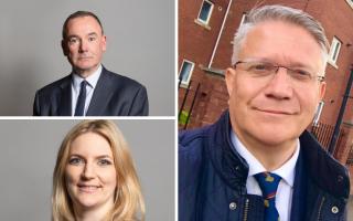 Havering's three current MPs: (clockwise from right) Andrew Rosindell, Julia Lopez and Jon Cruddas